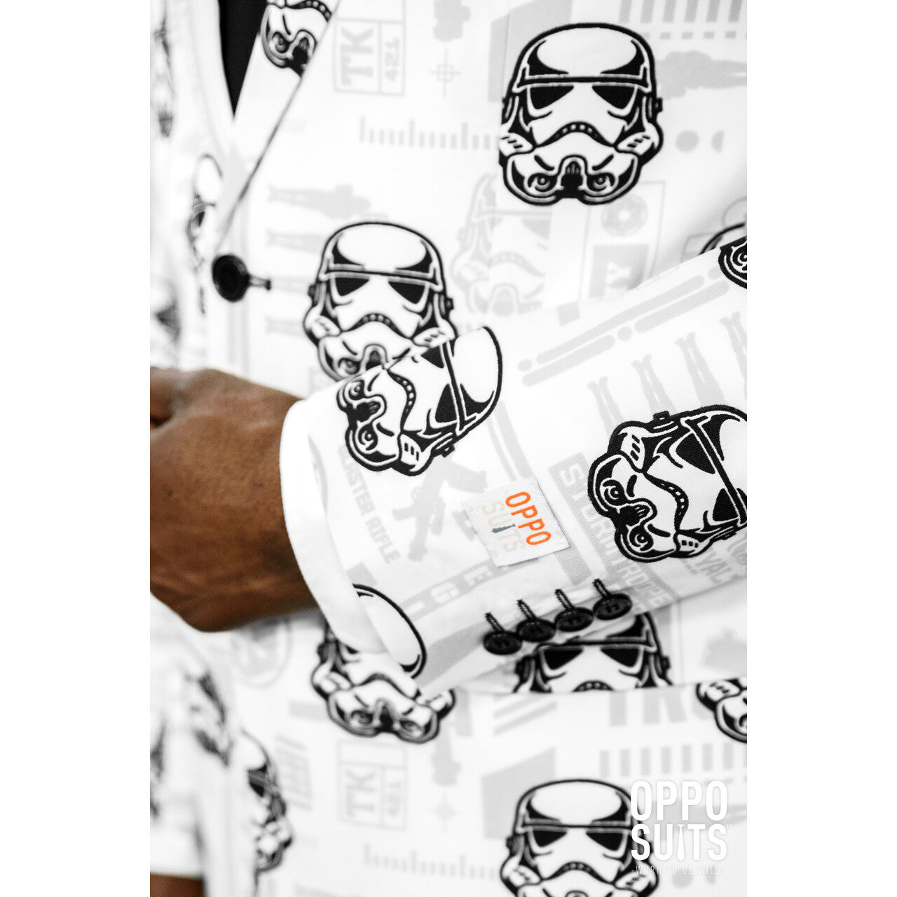 Op deze afbeelding zie je een Kostuums, van het merk Opposuits. Star Wars™ Stormtrooper Opposuit Man Kostuum