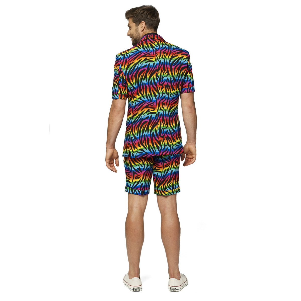 Op deze afbeelding zie je een Kostuums, van het merk Opposuits. Wild Rainbow Zomer Man Kostuum