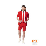 Op deze afbeelding zie je een Kostuums, van het merk Opposuits. Summer Festival Intense Red Devil Opposuit Man Kostuum