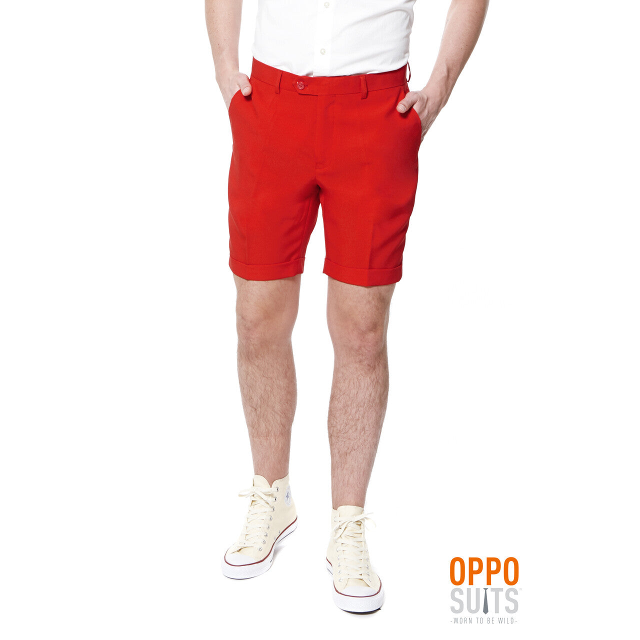 Op deze afbeelding zie je een Kostuums, van het merk Opposuits. Summer Festival Intense Red Devil Opposuit Man Kostuum