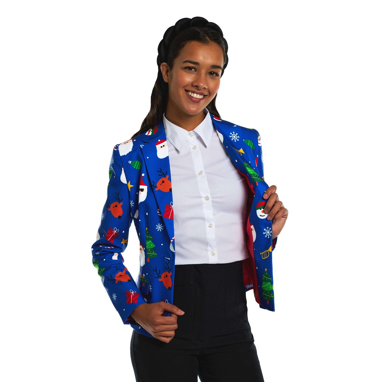 Op deze afbeelding zie je een Kostuums, van het merk Opposuits. Festivity Blue Vrouw Kostuum