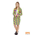 Circus Harlequeen Opposuit Vrouw Kostuum