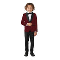 Boys Hot Burgundy / Zwarte Broek Jongen Kostuum