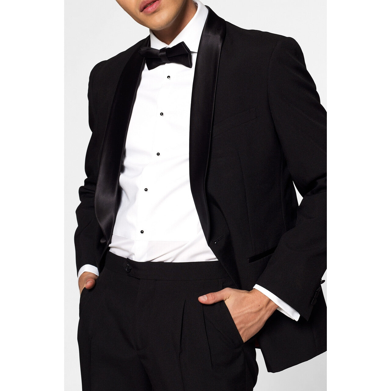 Op deze afbeelding zie je een Kostuums, van het merk Opposuits. Jet Set Black Cocktail Party Man Kostuum