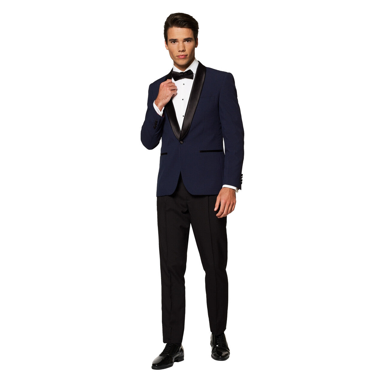 Op deze afbeelding zie je een Kostuums, van het merk Opposuits. Midnight Blue Cocktail Party Man Kostuum