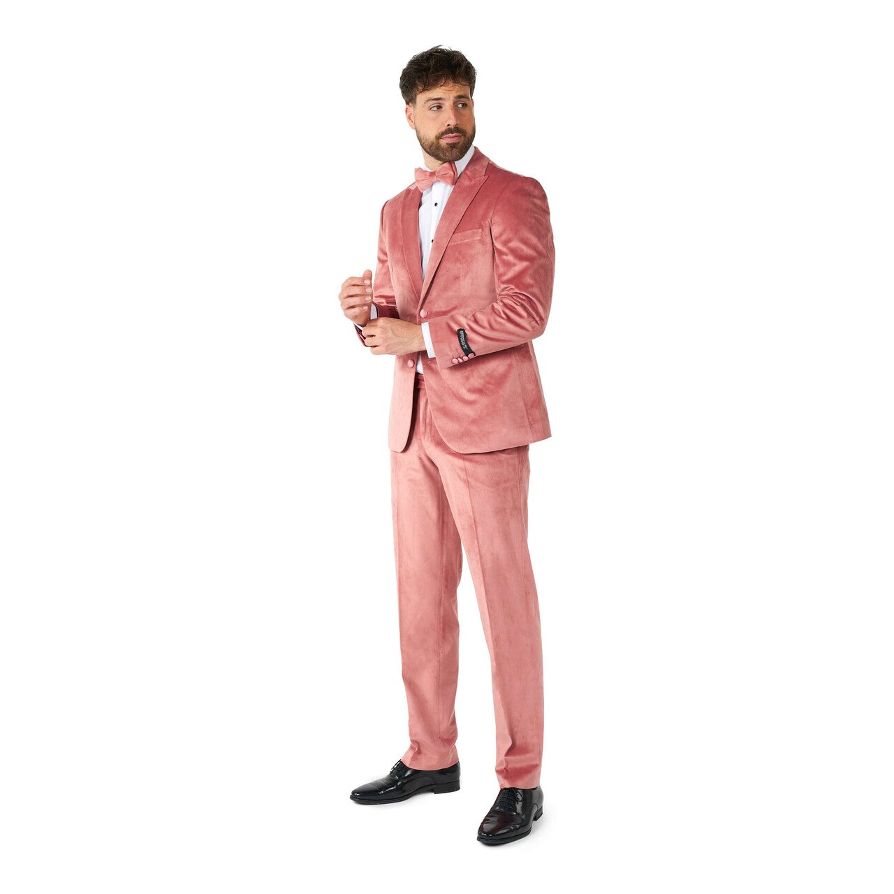 Op deze afbeelding zie je een Kostuums, van het merk Opposuits. Vintage Pink Velvet Man Kostuum