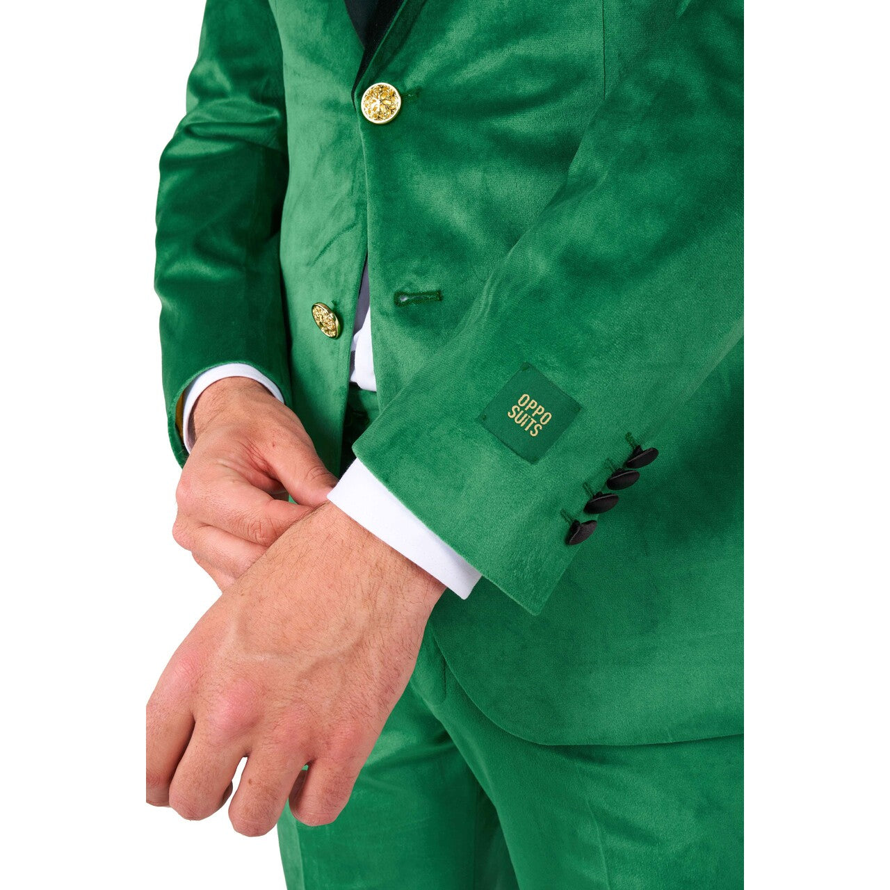 Op deze afbeelding zie je een Kostuums, van het merk Opposuits. Velvet Verdant Man Kostuum