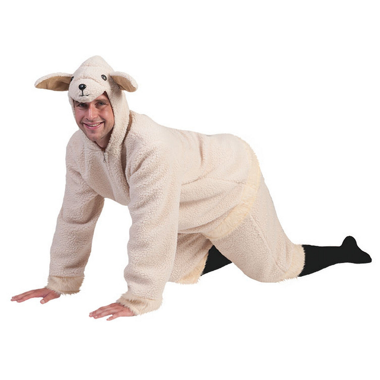 Op deze afbeelding zie je een Kostuums, van het merk Pierros. Schaap Man Kostuum