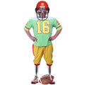 Highschool Bratt American Football Speler Jongen Kostuum
