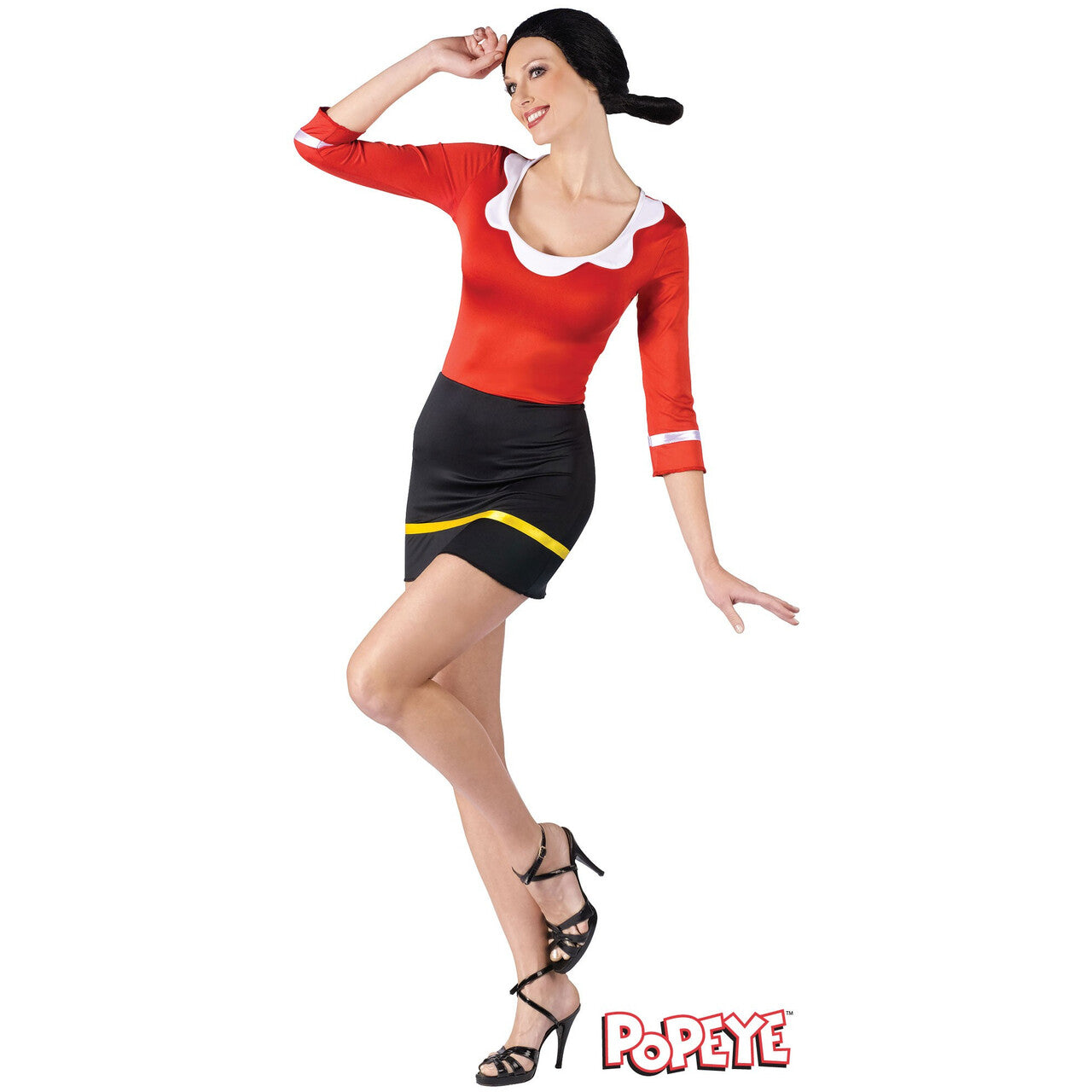 Op deze afbeelding zie je een Kostuums, van het merk PartyXplosion. Olijfje Van Popeye Vrouw Kostuum