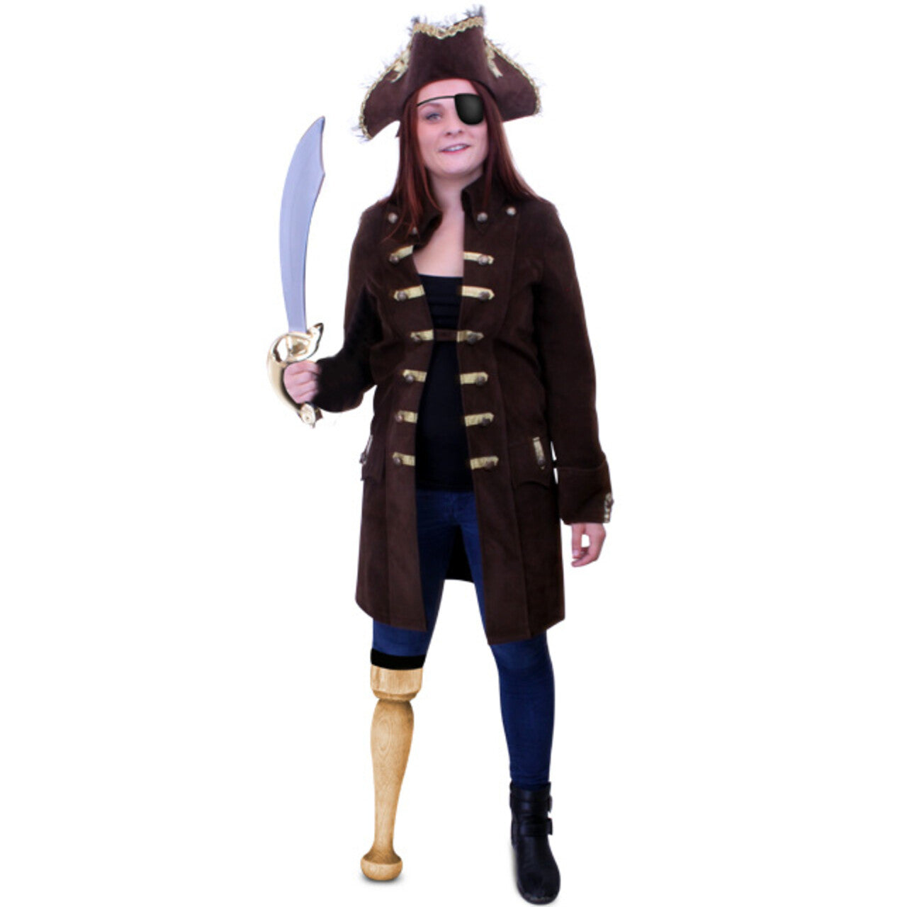Op deze afbeelding zie je een Kostuums, van het merk PartyXplosion. Dames Piratenjas Bouckaniere Vrouw