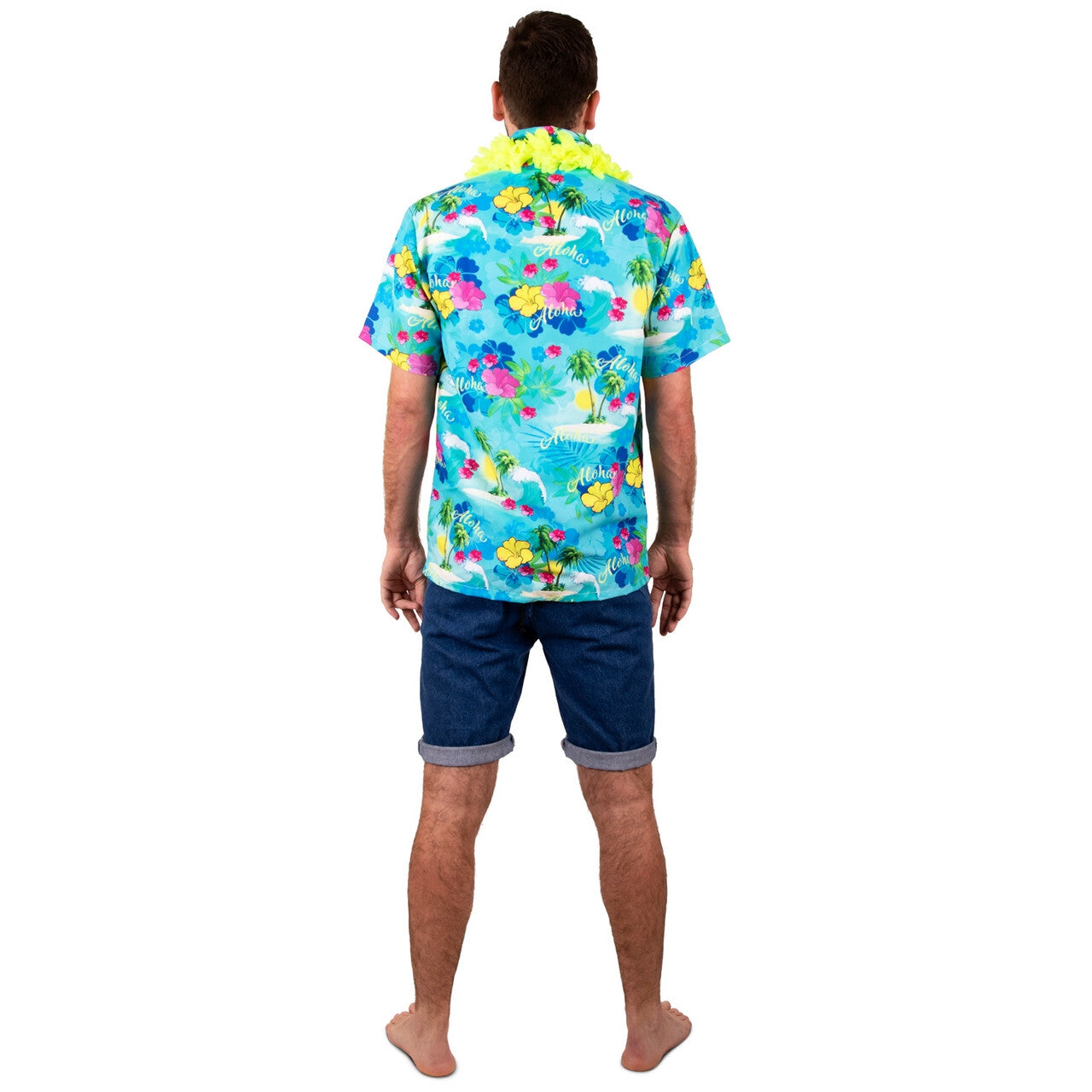 Op deze afbeelding zie je een Kostuums, van het merk PartyXplosion. Hola Hola Aloha Hawaii Overhemd Man