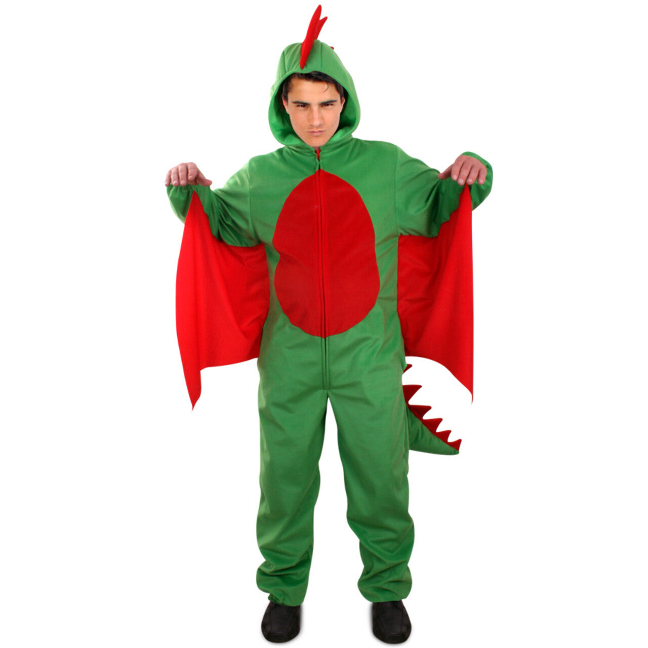 Op deze afbeelding zie je een Kostuums, van het merk PartyXplosion. Drago De Draak Pluche Man Kostuum