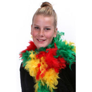Op deze afbeelding zie je een Accessoires, van het merk PartyXplosion. Boa Stroken Rood Geel Groen 180 Centimeter