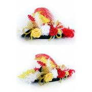 Op deze afbeelding zie je een Accessoires, van het merk PartyXplosion. Dolle Hoed Rood Wit Geel Luxe
