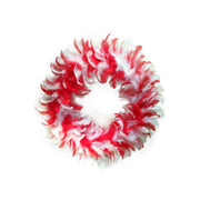 Op deze afbeelding zie je een Decoratie, van het merk PartyXplosion. Veren Krans Rood Wit 30 Centimeter