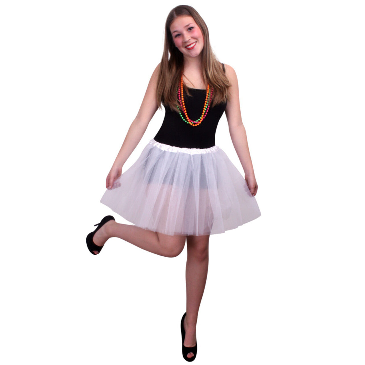 Op deze afbeelding zie je een Kostuums, van het merk PartyXplosion. Tule Rok Ballet Wit Vrouw