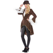 Op deze afbeelding zie je een Kostuums, van het merk PartyXplosion. Steampunk Jas Manchester Vrouw