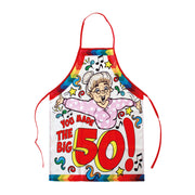 Op deze afbeelding zie je een Kostuums, van het merk PartyXplosion. Keukenschort Sarah You Made The Big 50 Vrouw