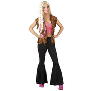Op deze afbeelding zie je een Kostuums, van het merk PartyXplosion. Zwarte Stretch Soulbroek Vrouw