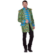 Op deze afbeelding zie je een Kostuums, van het merk PartyXplosion. Jas Trotse Pauw Man