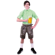 Op deze afbeelding zie je een Kostuums, van het merk PartyXplosion. Traditionele Lederhosen Tirol Olijfgroen Man