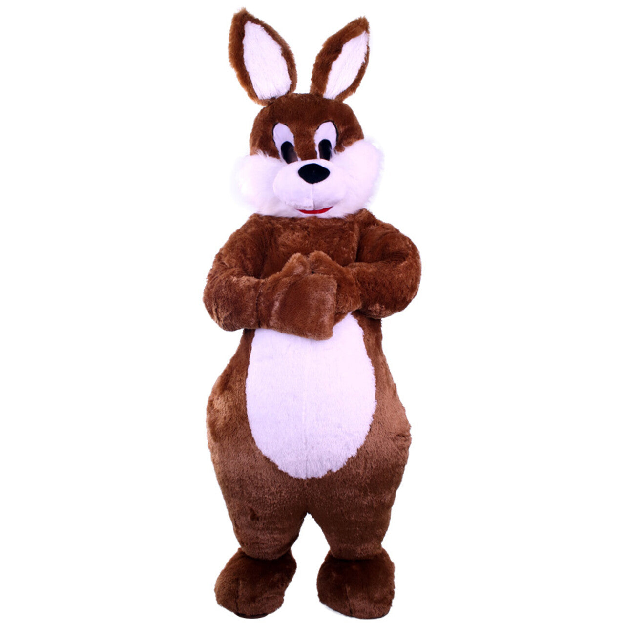 Op deze afbeelding zie je een Kostuums, van het merk PartyXplosion. Pluche Bruin Konijn Met Buikje Kostuum