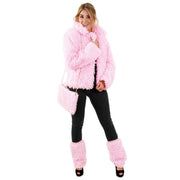 Op deze afbeelding zie je een Kostuums, van het merk PartyXplosion. Roze Bontjas Lammy Siberische Toendra Vrouw