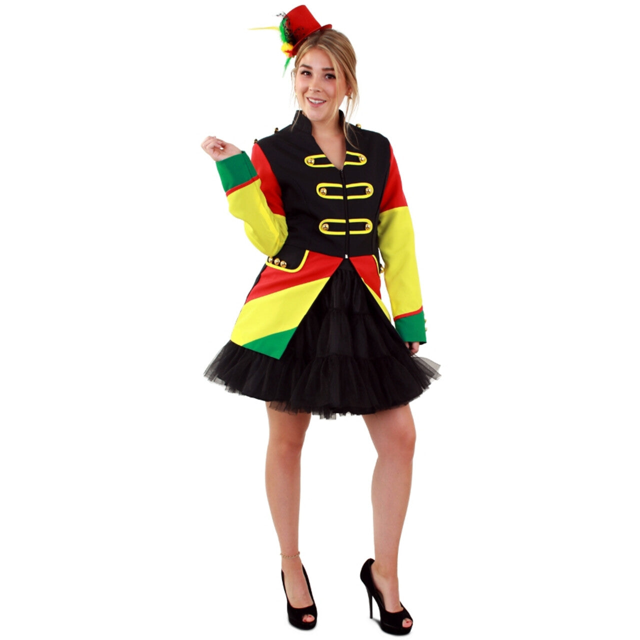 Op deze afbeelding zie je een Kostuums, van het merk PartyXplosion. Majorette Jas Limburgse Harmonie Vrouw