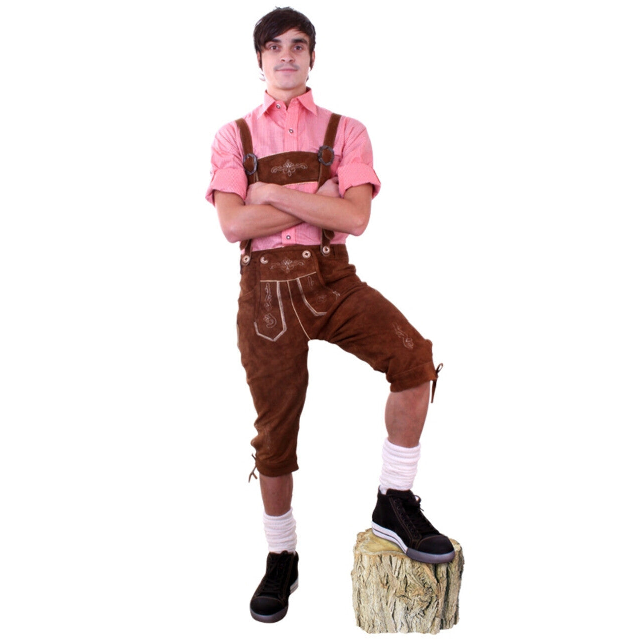 Op deze afbeelding zie je een Kostuums, van het merk PartyXplosion. Lederhose Sigmund Schlappeseppel Oktoberfest Man