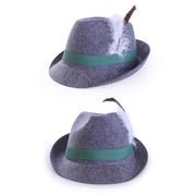 Op deze afbeelding zie je een Accessoires, van het merk PartyXplosion. Tirolerhoed Grijs Wolvilt Look