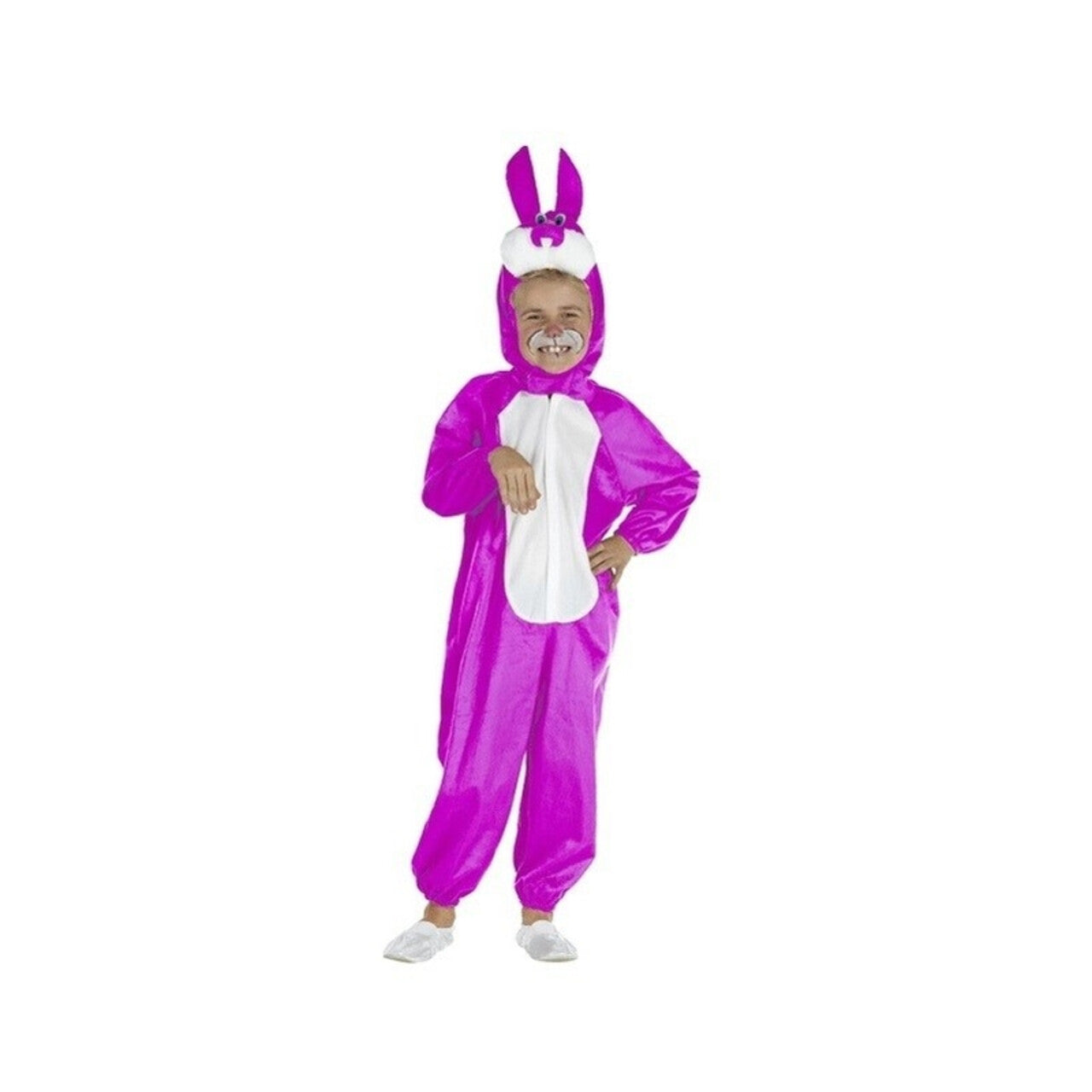 Op deze afbeelding zie je een Kostuums, van het merk PartyXplosion. Hopperdehop Paashaas Roze Kind Kostuum