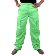 Op deze afbeelding zie je een Kostuums, van het merk PartyXplosion. Fluorescerende Groene Werk Broek Arnold Man