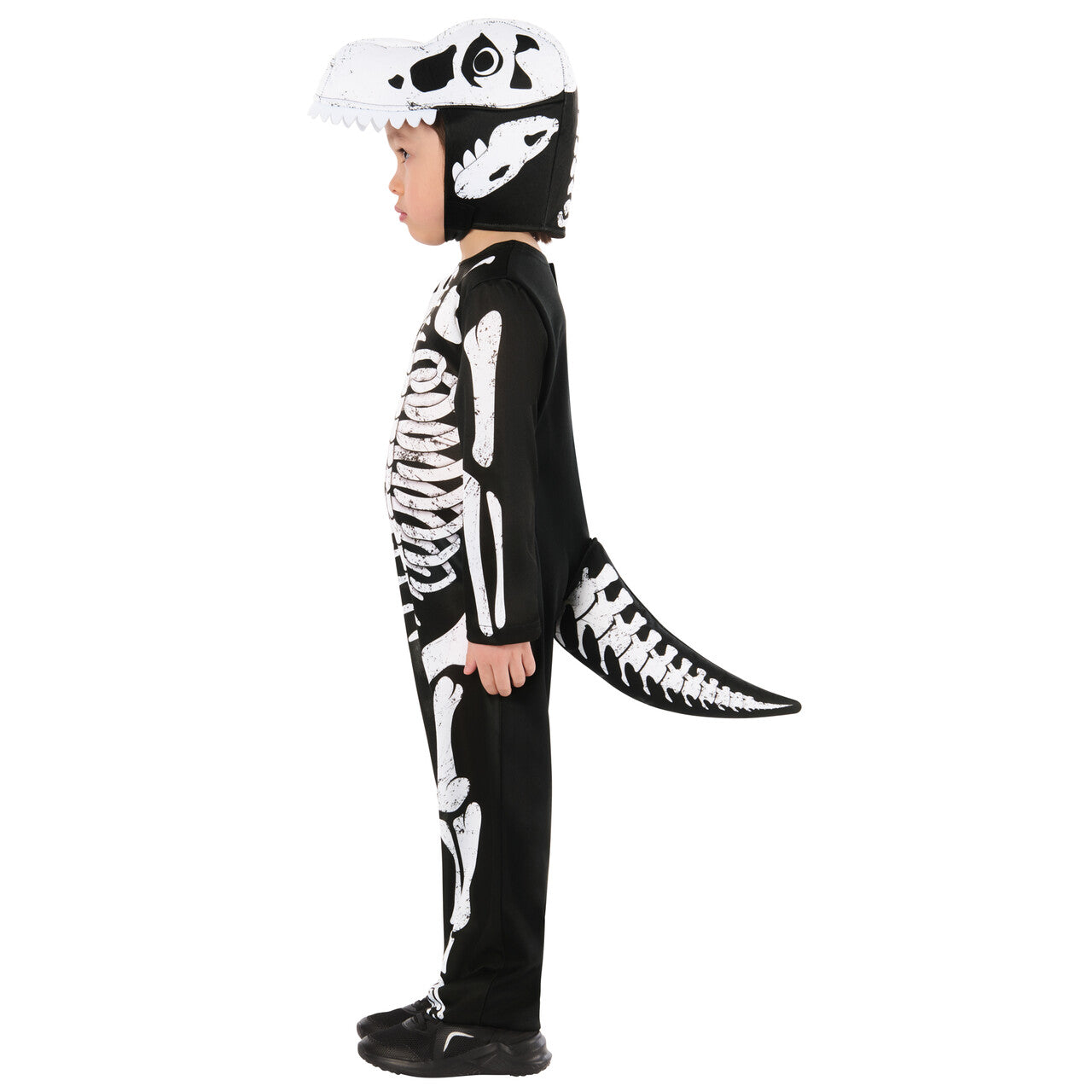 Op deze afbeelding zie je een Kostuums, van het merk Rubies. Skeleton Dino Kind Kostuum