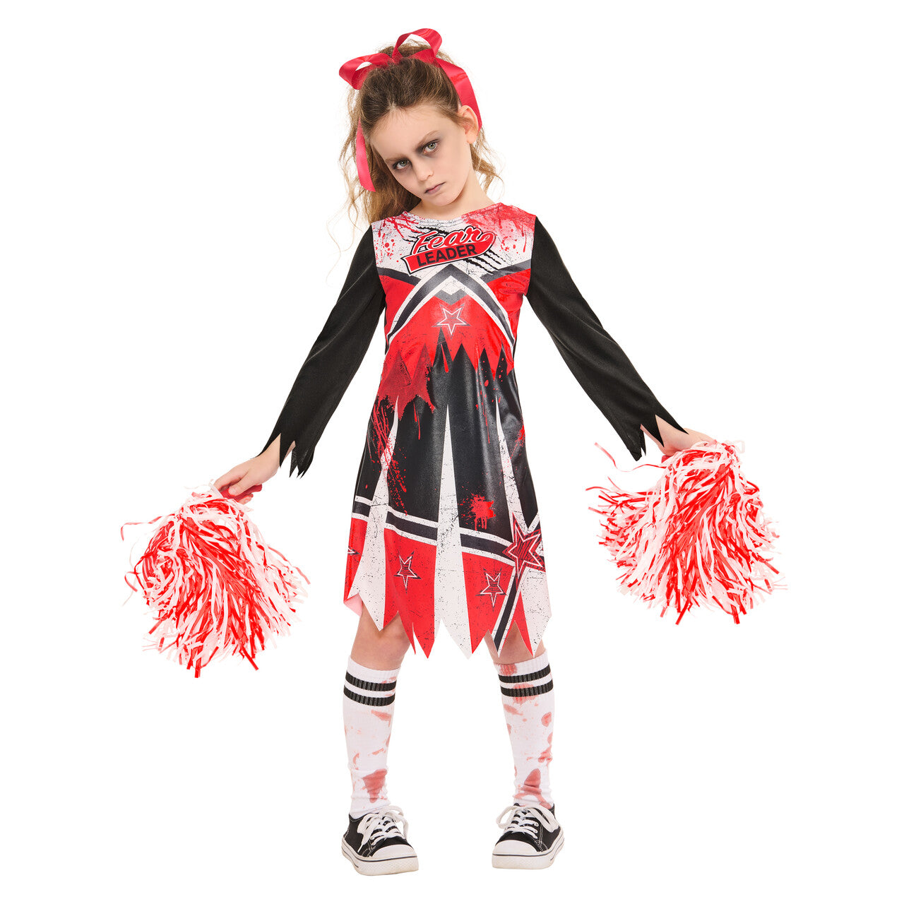 Op deze afbeelding zie je een Kostuums, van het merk Rubies. Zombie Cheerleader Meisje Kostuum