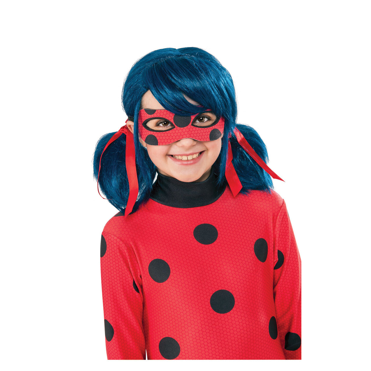 Op deze afbeelding zie je een Accessoires, van het merk Rubies. Miraculous Lady Bug Pruik
