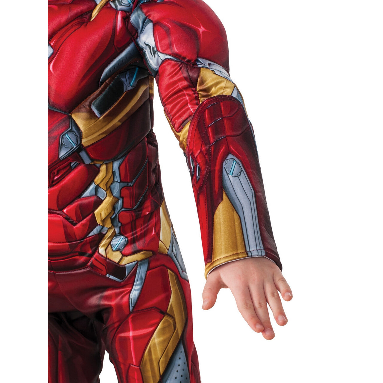 Op deze afbeelding zie je een Kostuums, van het merk Rubies. IJzeren Held Iron Man Deluxe Kind Kind Kostuum