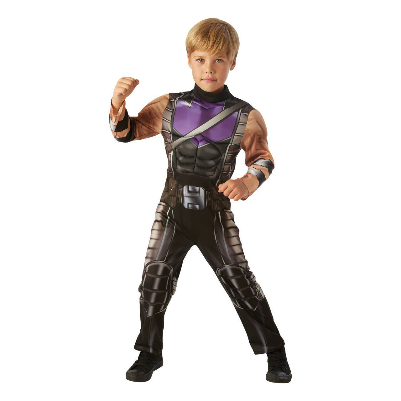 Op deze afbeelding zie je een Kostuums, van het merk Rubies. Hawkeye Kostuum Kind
