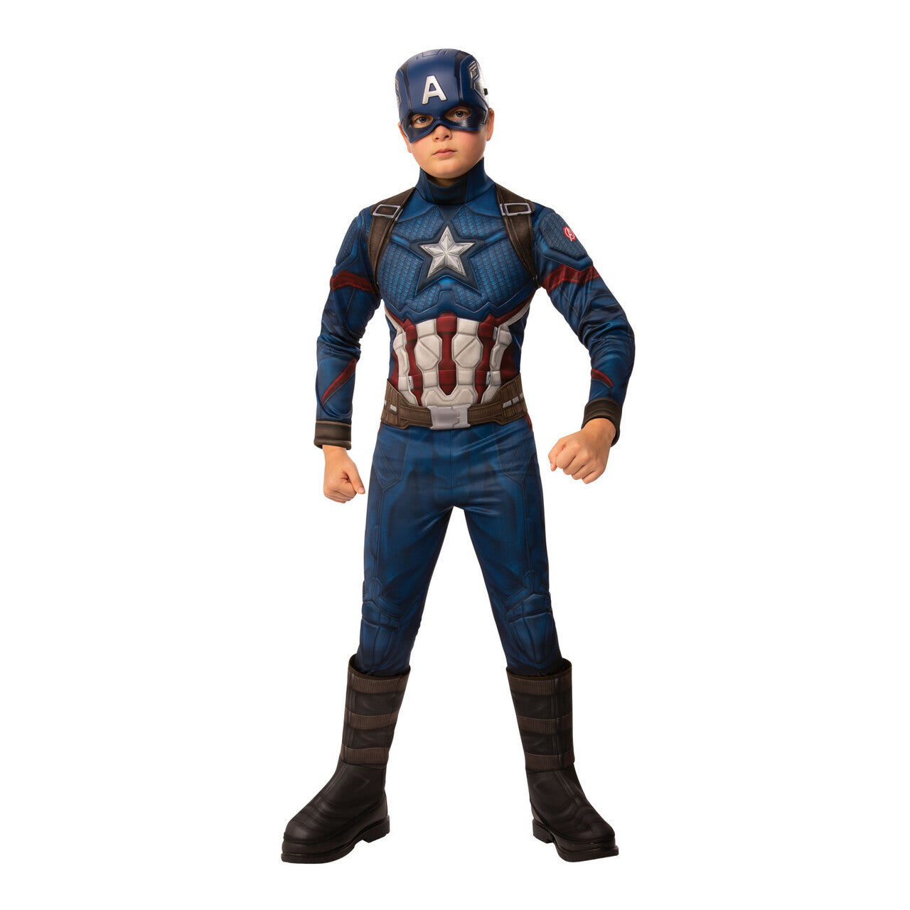 Op deze afbeelding zie je een Kostuums, van het merk Rubies. Captain America Kostuum Jongen