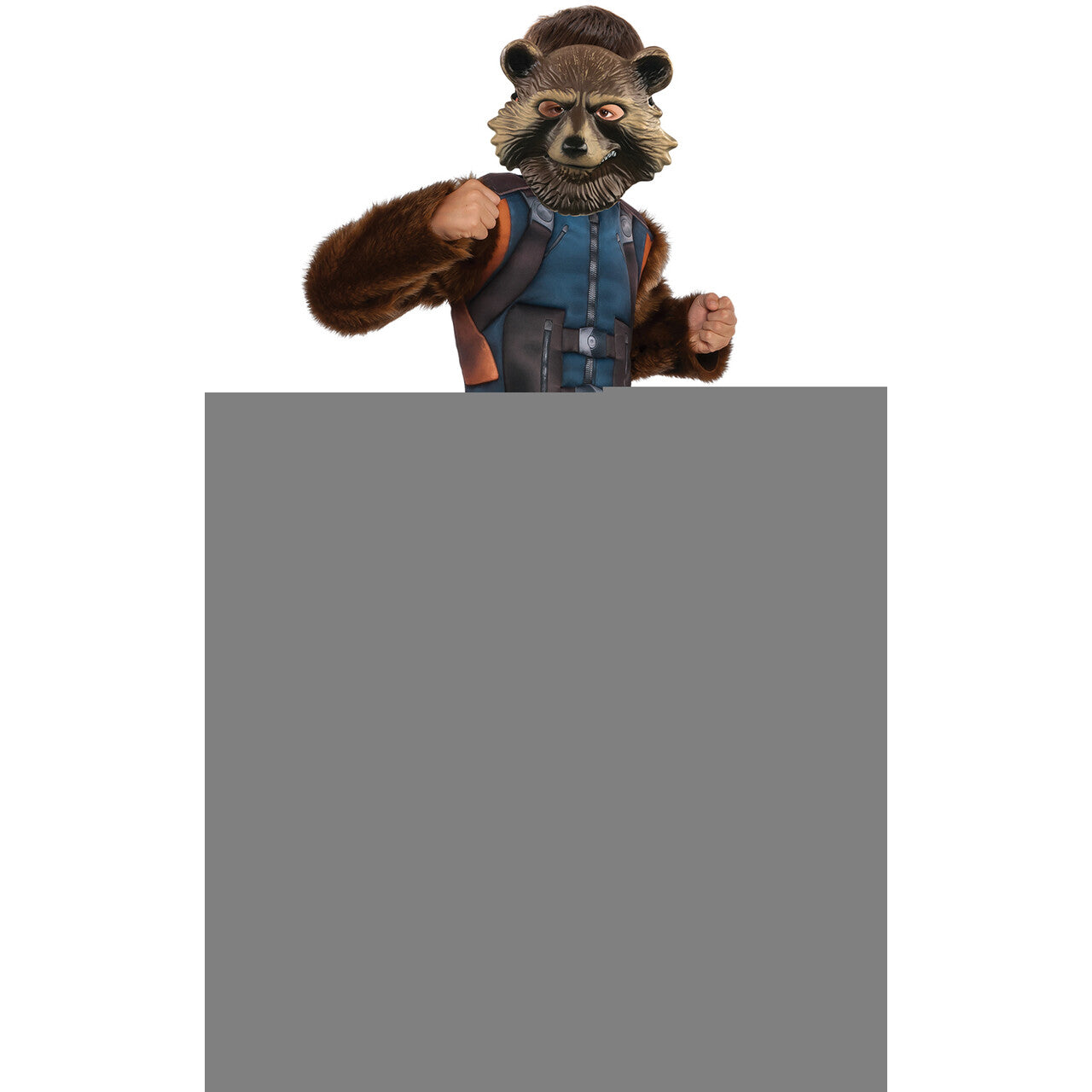 Op deze afbeelding zie je een Kostuums, van het merk Rubies. Rocket Raccoon Guardians Of The Galaxy Kostuum Kind