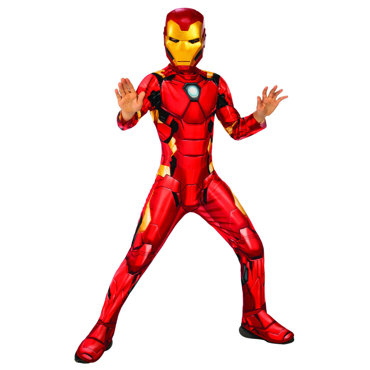 Op deze afbeelding zie je een Kostuums, van het merk Rubies. Iron Man Kostuum Kind