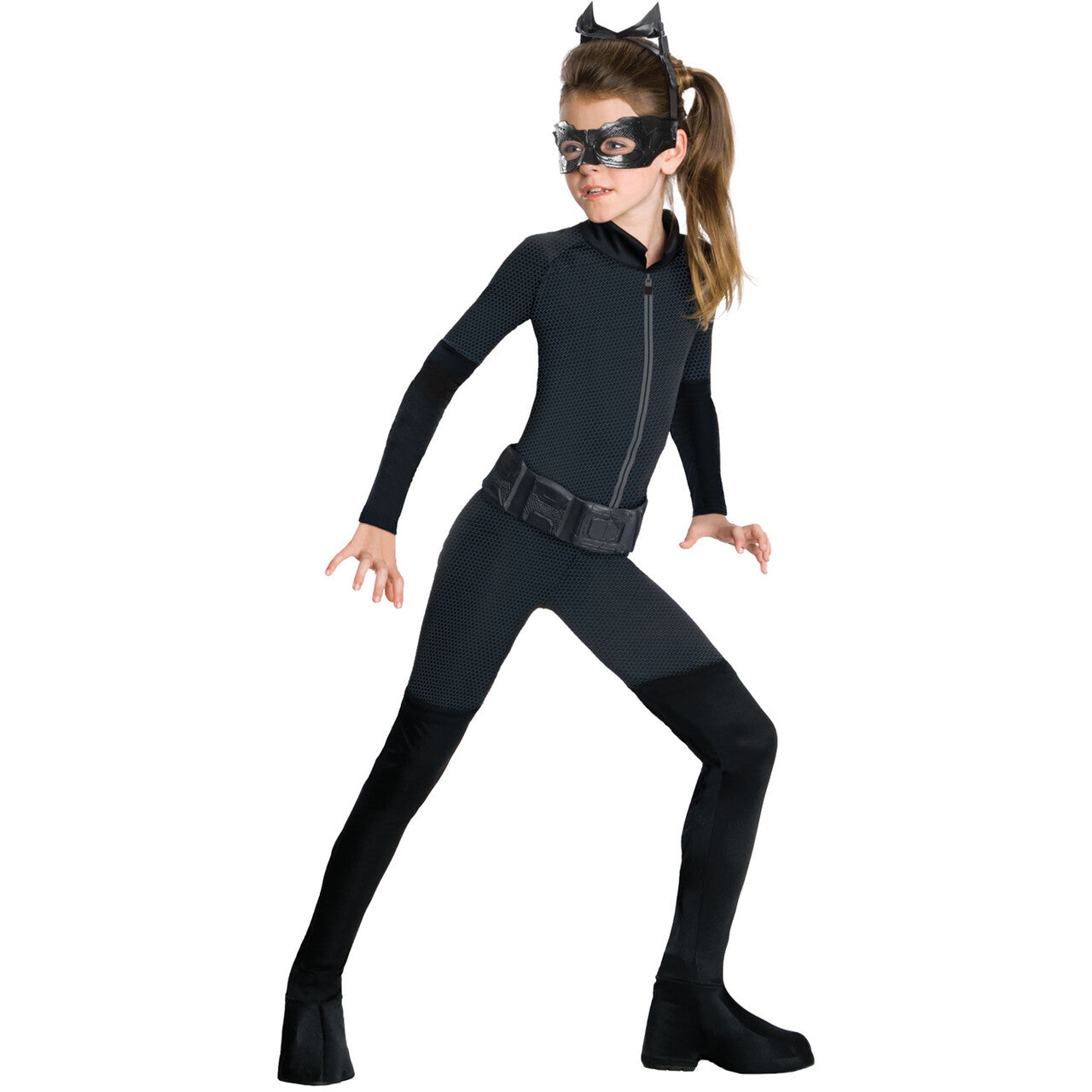 Op deze afbeelding zie je een Kostuums, van het merk Rubies. Catwoman Kostuum Meisje