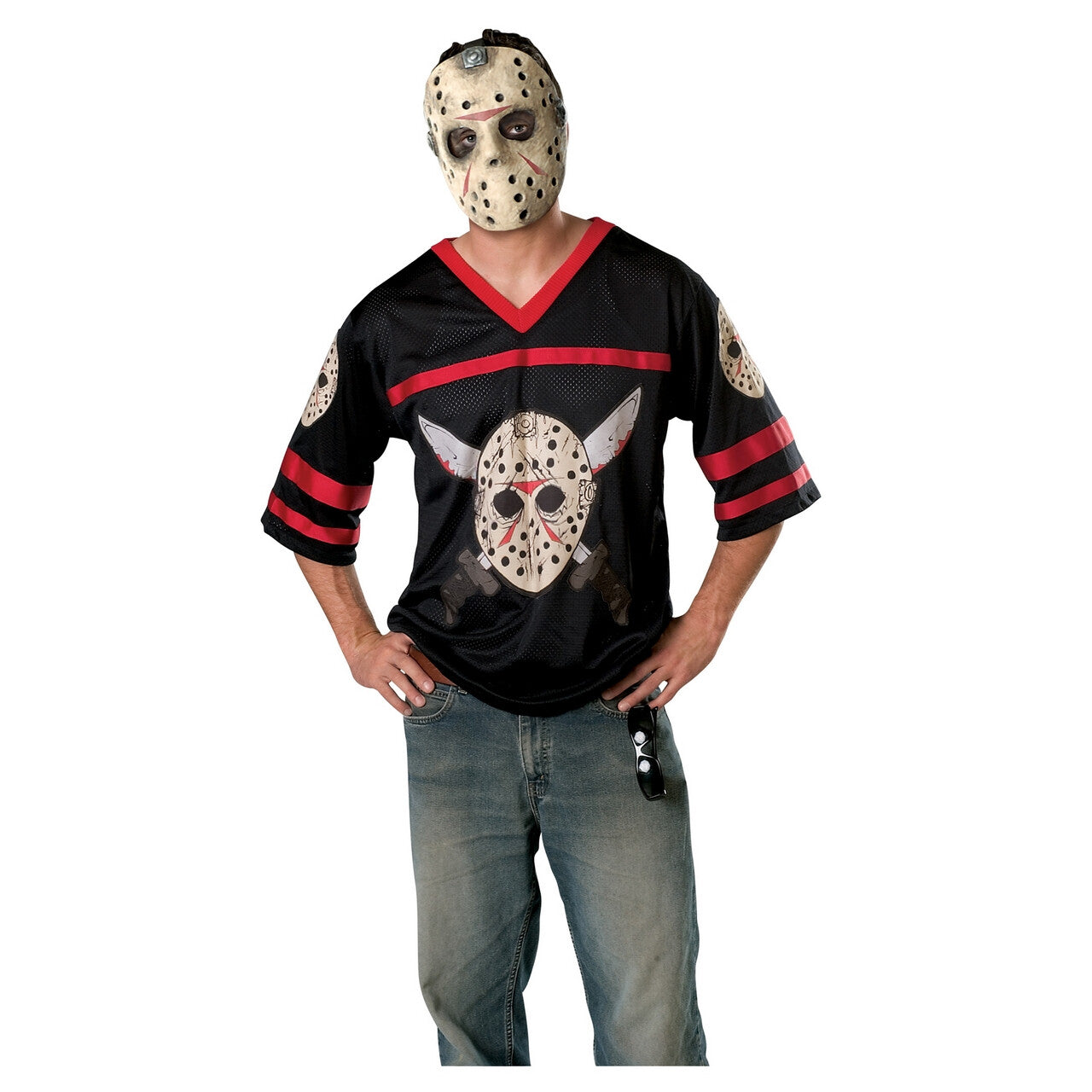 Op deze afbeelding zie je een Kostuums, van het merk Rubies. Jason Killer Hockey Man Kostuum