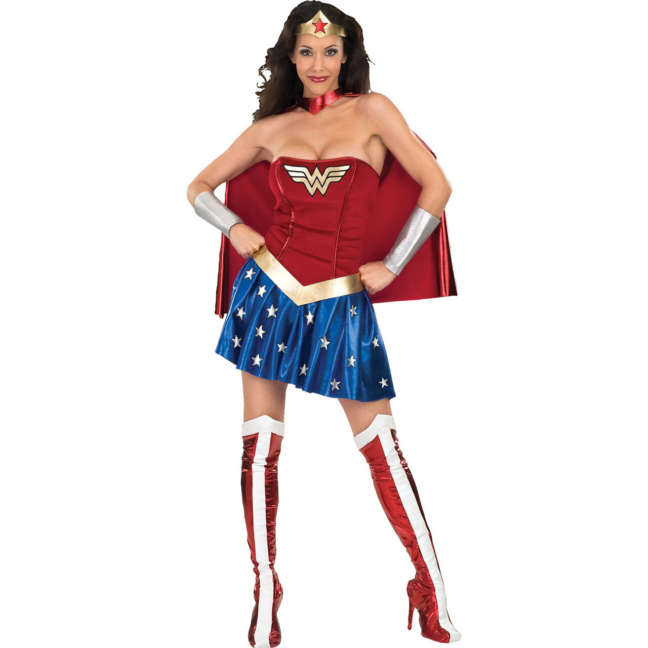 Op deze afbeelding zie je een Kostuums, van het merk Rubies. Wonder Woman 1960 Kostuum Vrouw