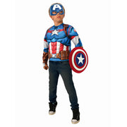 Op deze afbeelding zie je een Kostuums, van het merk Rubies. Captain America Grootste Nationale Held Kind Kostuum