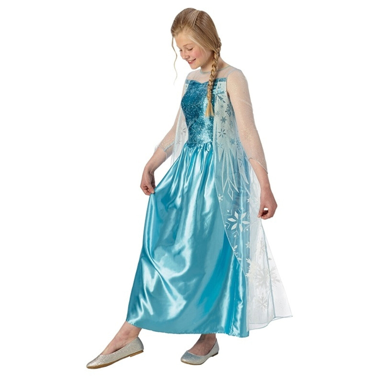 Op deze afbeelding zie je een Kostuums, van het merk Rubies. Elsa Van Arendelle Frozen Prinses Meisje Kostuum