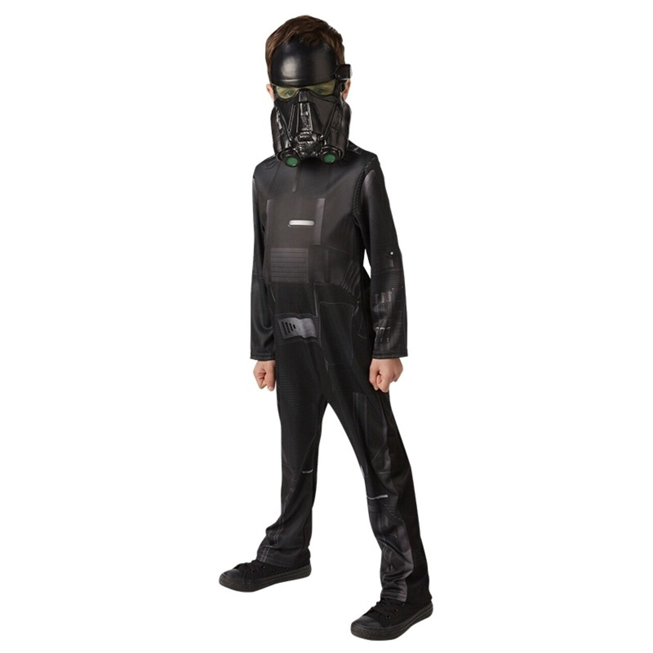 Op deze afbeelding zie je een Kostuums, van het merk Rubies. Death Trooper Classic Elite Eenheid Kind Kostuum