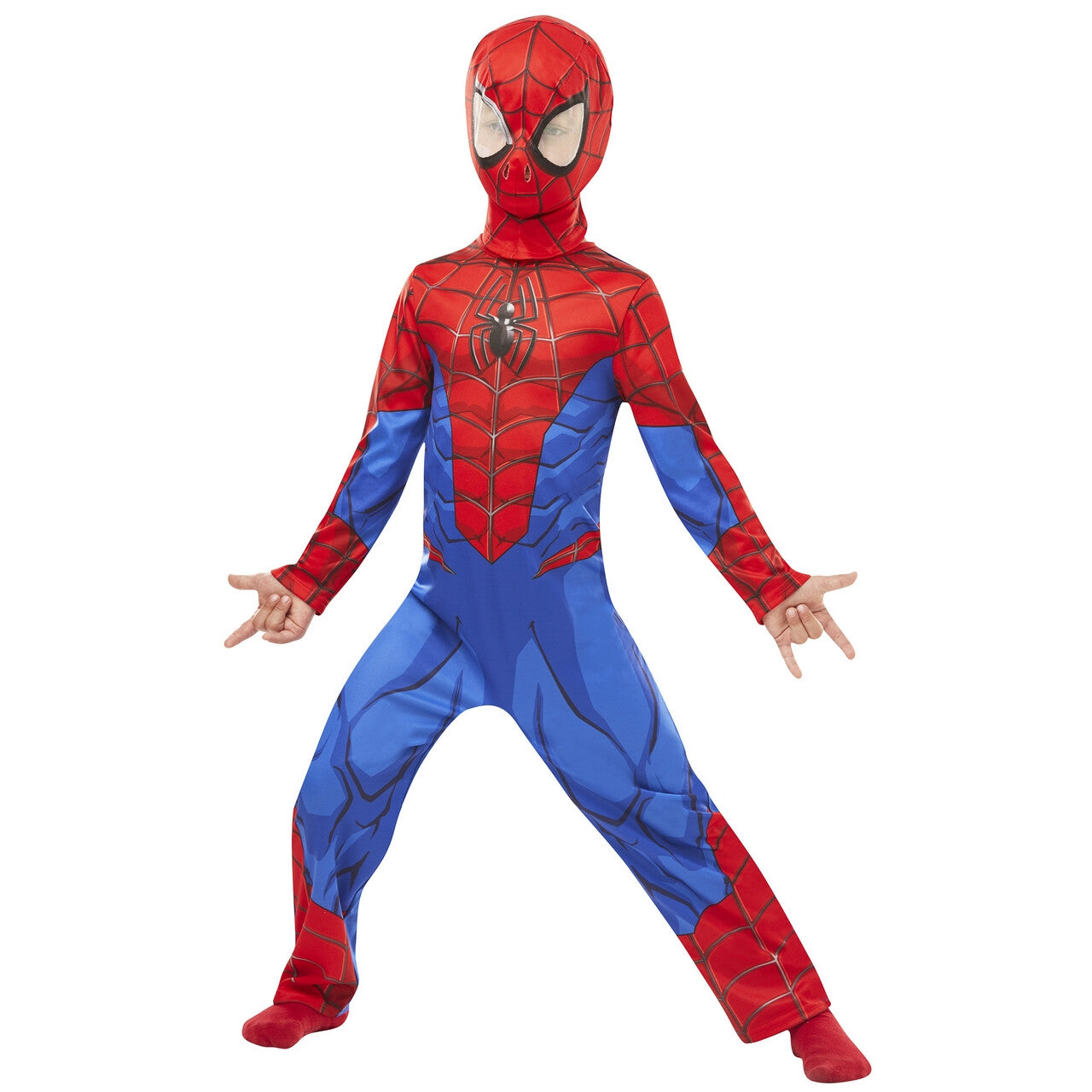 Op deze afbeelding zie je een Kostuums, van het merk Rubies. Klassiek Spiderman Superheld Kind Kostuum