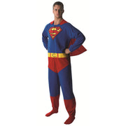 Op deze afbeelding zie je een Kostuums, van het merk Rubies. Superman Onesie - Adult Kostuum