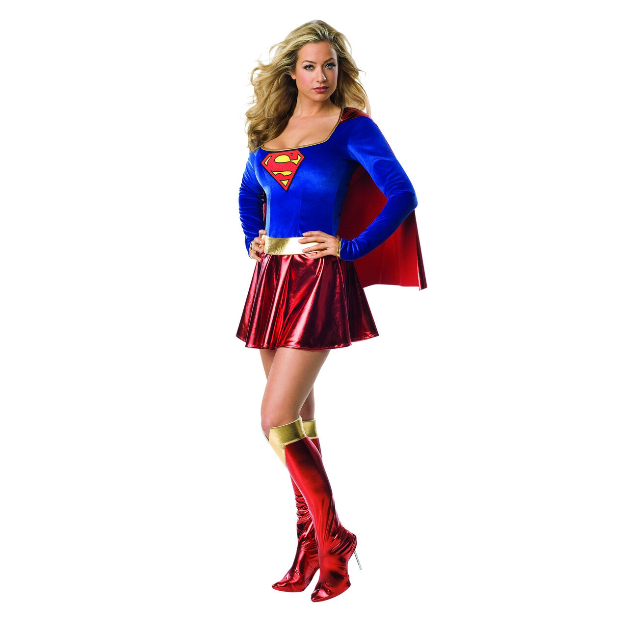Op deze afbeelding zie je een Kostuums, van het merk Rubies. Supergirl Supersterke Superheldin Vrouw Kostuum